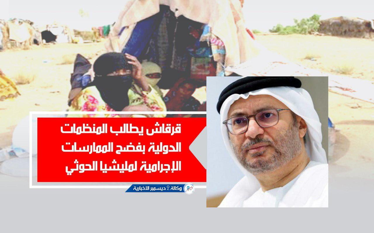 قرقاش يطالب المنظمات الدولية بفضح الممارسات الإجرامية لمليشيا الحوثي