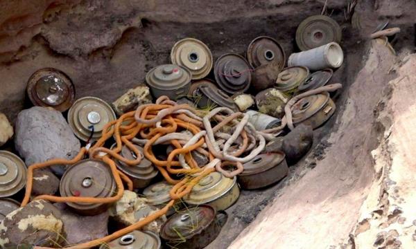 القوات الحكومية تتلف ألف لغم حوثي في صعدة