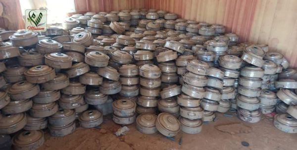 "مسام" ينزع 500 لغم حوثي من حريب خلال 10 أيام 