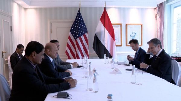 مستجدات إحياء مسار السلام وتدفق الأسلحة الإيرانية.. أجندة لقاء رئيس مجلس القيادة ووزير الخارجية الأميركي في ألمانيا