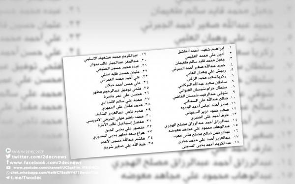 «أسماء» محكمة حوثية تقضي بإعدام 35 برلمانيا ومصادرة أموالهم وتحيل آخرين للتحقيق