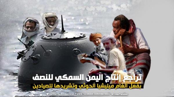 تراجع إنتاج اليمن السمكي للنصف بفعل ألغام ميليشيا الحوثي وتشريدها للصيادين