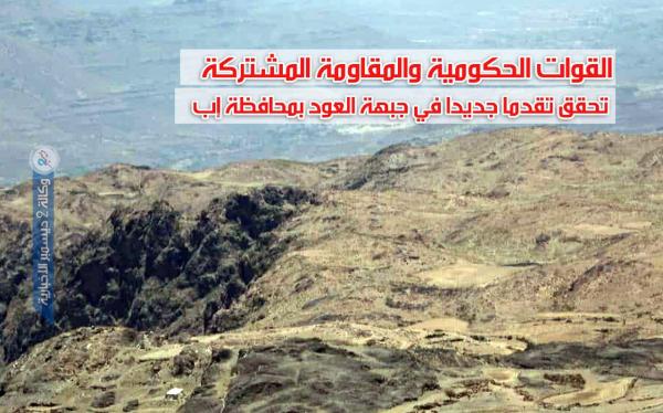 القوات الحكومية والمقاومة المشتركة تحقق تقدما جديدا في جبهة العود بمحافظة إب