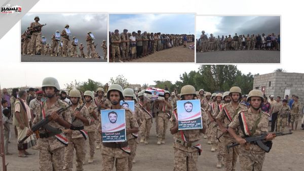 فيديو + صور | المخا.. المقاومة الوطنية تشيع الشهيد البطل عبدالحميد الحدم