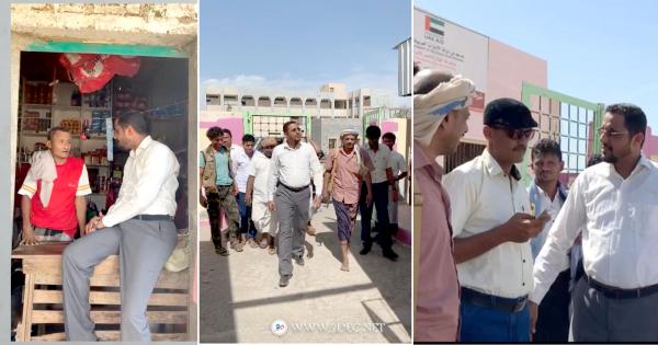 وكيل محافظة الحديدة يتفقد أحوال المواطنين والنازحين في المناطق المحررة بمديرية الحوك 
