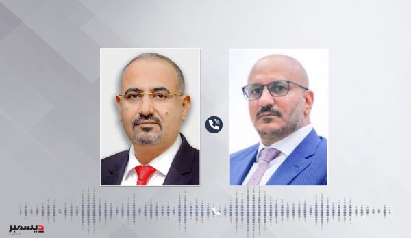 العميد طارق صالح يعزّي اللواء عيدروس الزُبيدي في استشهاد الشوبجي والضامئ