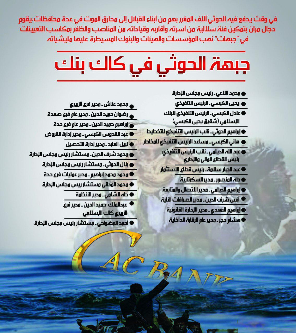 جرافيك| جبهة الحوثي في كاك بنك