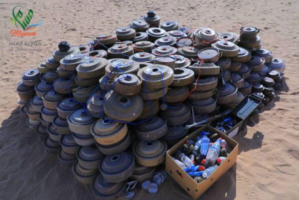 انتزاع 1200 لغم وذخيرة من مخلفات مليشيا الحوثي خلال أسبوع