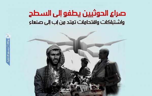 صراع الحوثيين يطفو إلى السطح واشتباكات واقتحامات تمتد من إب إلى صنعاء