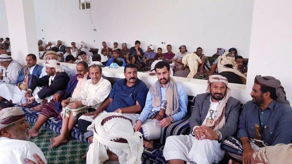 وفد من شبوة يصل مأرب لتقديم العزاء لابن معيلي