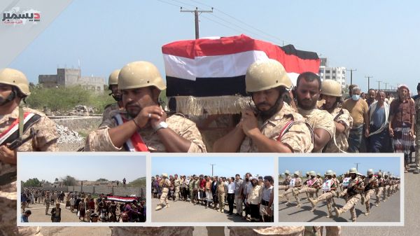 فيديو+ صور | المخا.. المقاومة الوطنية تودع بطلين التحقا بركب شهدائها في معركة الشعب المقدسة
