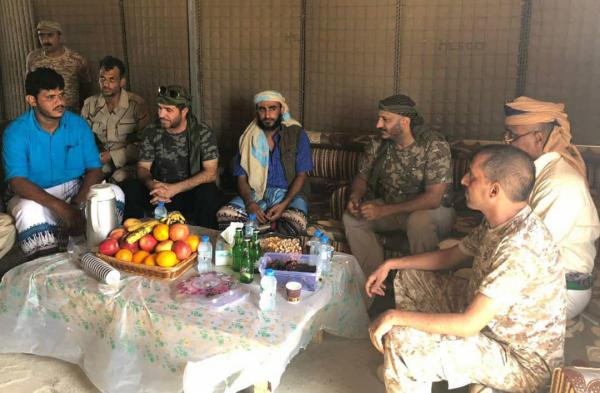 العميد طارق صالح يواصل استقبال المهنئين في خطوط التماس من قيادات وأفراد حراس الجمهورية وشخصيات اجتماعية