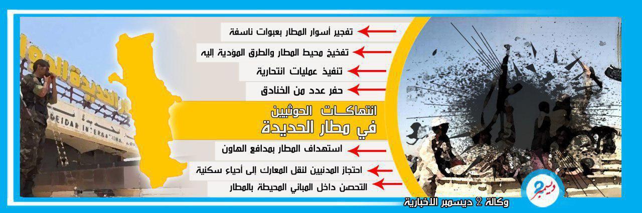 انتهاكات الحوثيين في مطار الحديدة