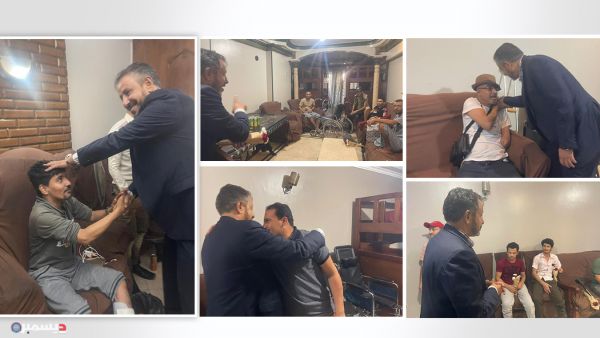 صور| مستشار قائد المقاومة الوطنية يتفقد جرحى حراس الجمهورية في المشافي المصرية