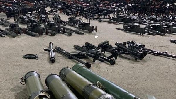 صور| أسلحة إيرانية ضبطها التحالف العربي قبالة السواحل اليمنية في بحر العرب