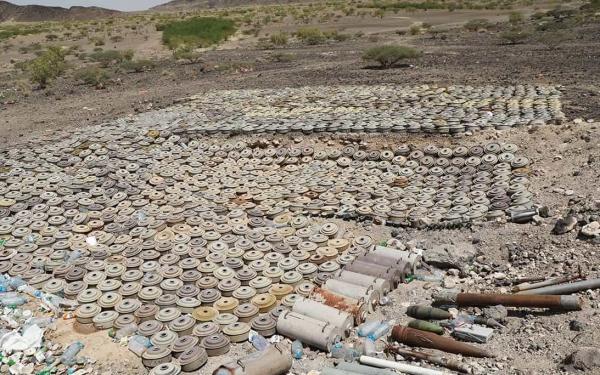 «مسام» ينتزع 1839 لغماً حوثياً خلال يونيو