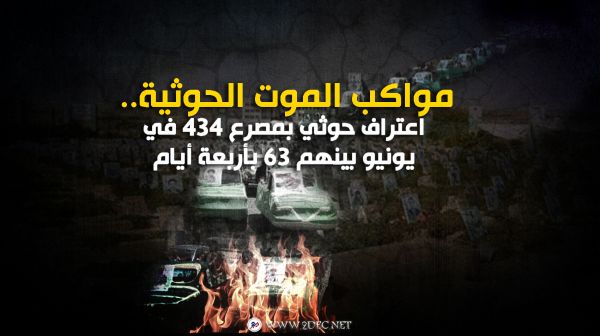  مواكب الموت.. اعتراف حوثي بمصرع 434 في يونيو بينهم 63 بأربعة أيام - أسماء