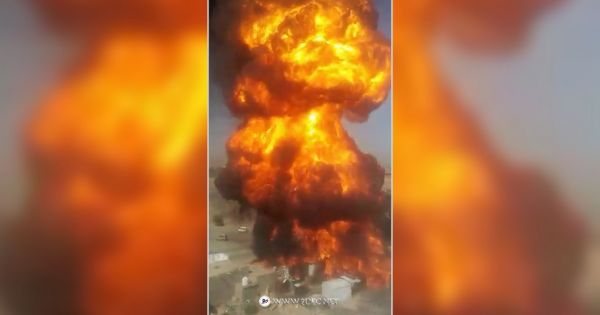 النيران تواصل التهام أسواق النفط السوداء الخاصة بالحوثيين في صنعاء