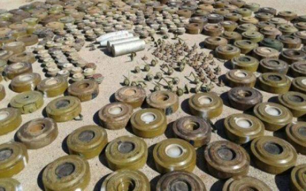 إتلاف 2000 لغم وعبوة متفجرة زرعتها مليشيا الحوثي في مديرية الظاهر بصعدة