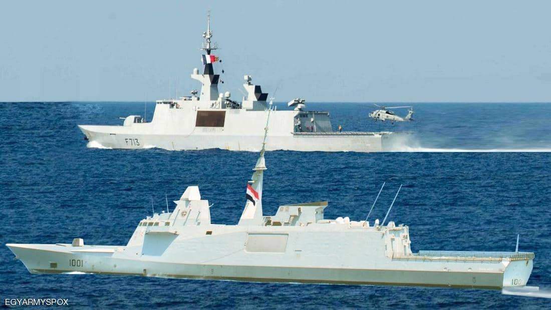 مصر وفرنسا تنفذان تدريبا بحريا في " المتوسط "