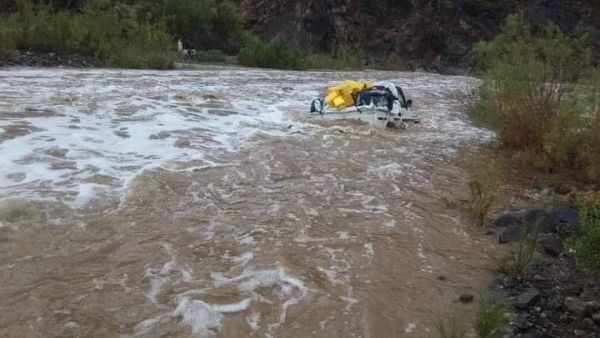 وفاة شخصين جرفتهما السيول الغزيرة في بيحان شبوة