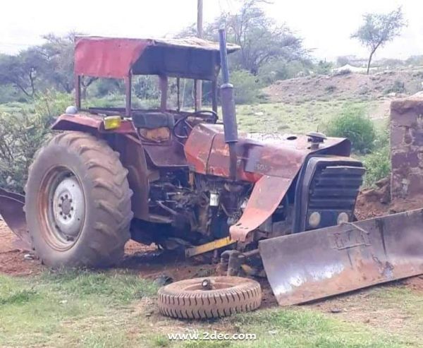 إصابة مواطن واعطاب جرار زراعي بانفجار لغم حوثي في الضالع