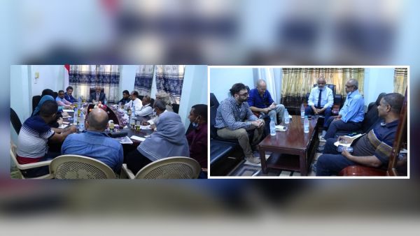 محافظ الحديدة يلتقي مسؤوليّن دوليين ويناقش معهما شؤونًا إنسانية 
