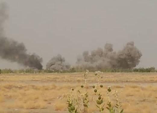 أطلقت صاروخا على الجوبة.. طيران التحالف يدك مواقع وتعزيزات لمليشيا الحوثي جنوب مأرب