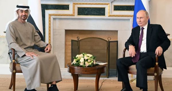 محمد بن زايد وبوتن يبحثان العلاقات الثنائية والأوضاع الدولية