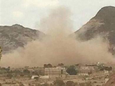 استشهاد امرأة وطفل بقصف حوثي على حيران حجة