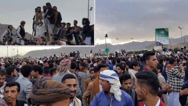 "يوتيوبر" في صنعاء يصفع كبير المهرجين الحوثي في الحشد الجماهيري