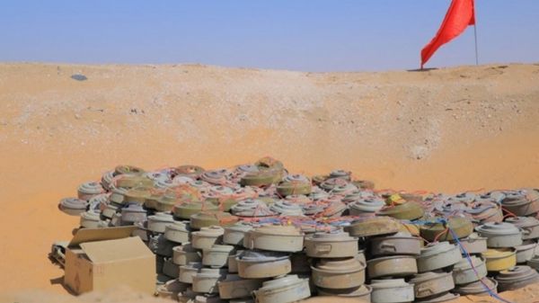 "مسام" ينفذ عملية إتلاف وتفجير كمية ألغام حوثية في مأرب