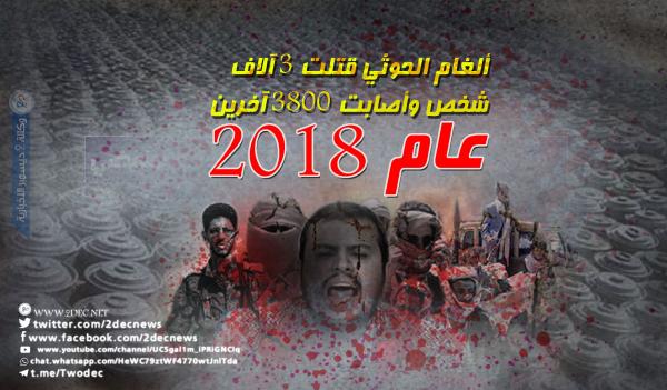 ألغام الحوثي قتلت 3 آلاف شخص وأصابت 3800 آخرين عام 2018 