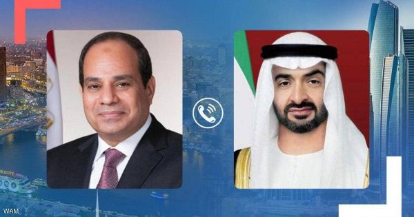 محمد بن زايد والسيسي يبحثان العلاقات والتعاون المشترك