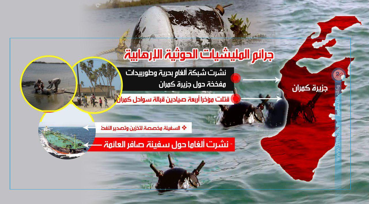 إنفوجرافيك| جديد جرائم مليشيات الحوثي الإرهابية في البحر الأحمر