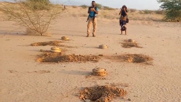 فيديو| شبكة ألغام حوثية داخل منازل مواطنين تقود إلى اكتشاف حقل ألغام جديد على مساحة  700 متر في مناطق زراعية جنوب الجراحي 