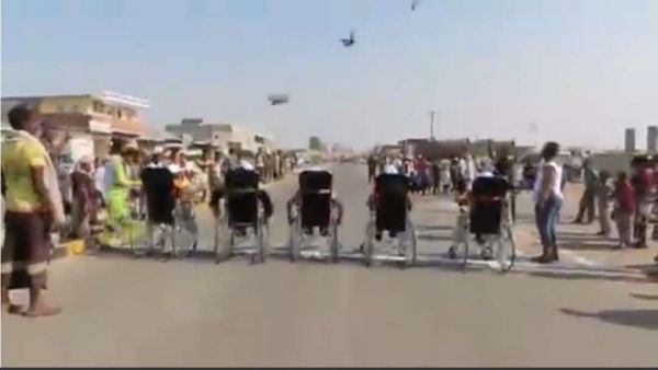 صور| تنظيم سباق ماراثون للمعاقين في الخوخة بمناسبة اليوم العالمي للمعاقين 