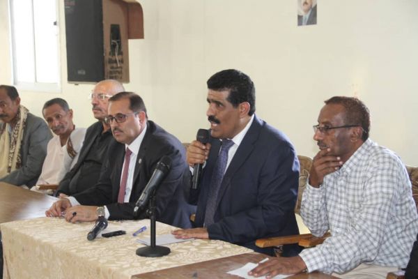 فيديو+صور| بحضور السلطة المحلية.. المكتب السياسي يعقد لقاءً تنظيمياً بقيادة المراكز واللجان التنظيمية بموزع