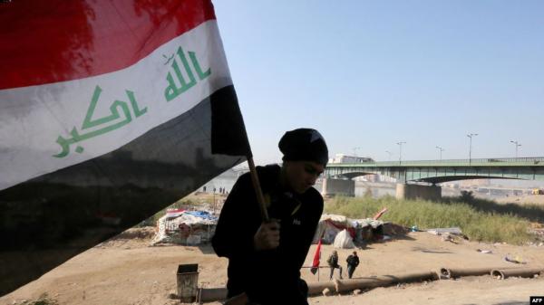هنا يستريح المتظاهرون العراقيون